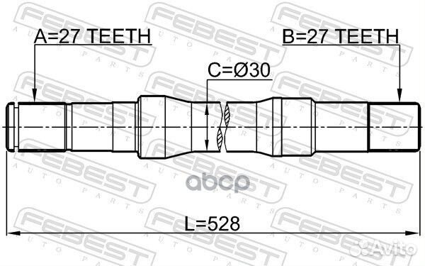 Полуось chevrolet captiva/opel antara 06-прав.с