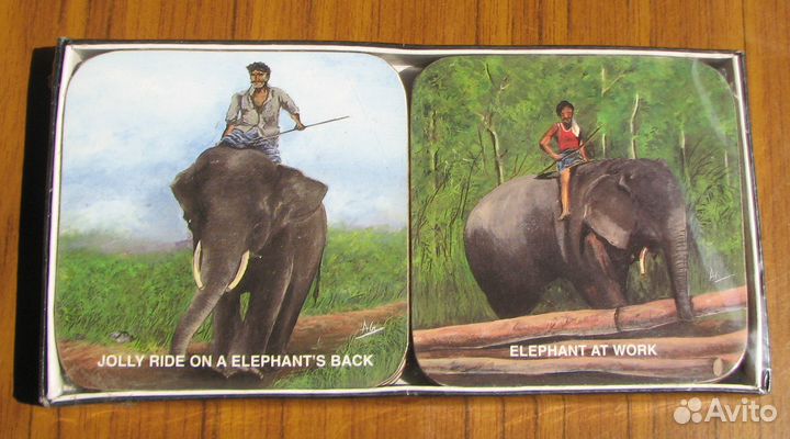 Цейлонские красочные подставки под бокалы