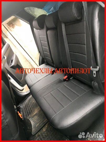 Чехлы Автопилот Kia Sorento 2 из экокожи чёрные