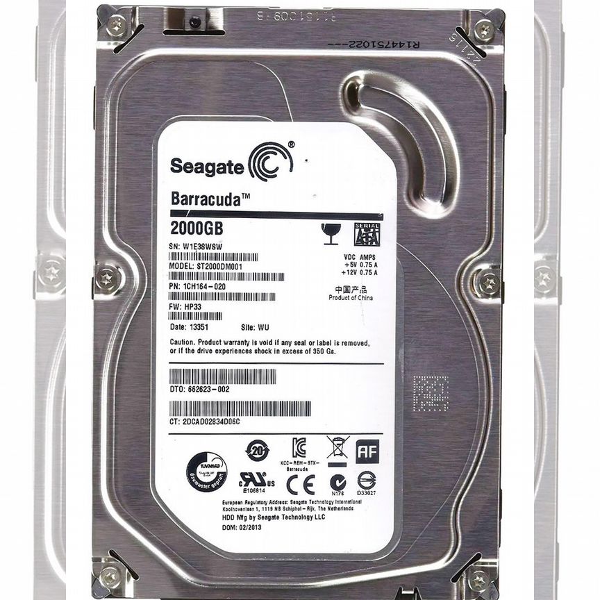 [662623-002] Жесткий Диск Hp 2tb Sata3 3,5" Hdd 662623-002