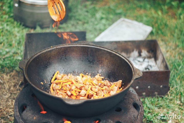 Казан чугунный 8 литров узбекский