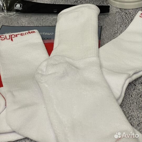 Носки Supreme Hanes Cushion Crew унисекс