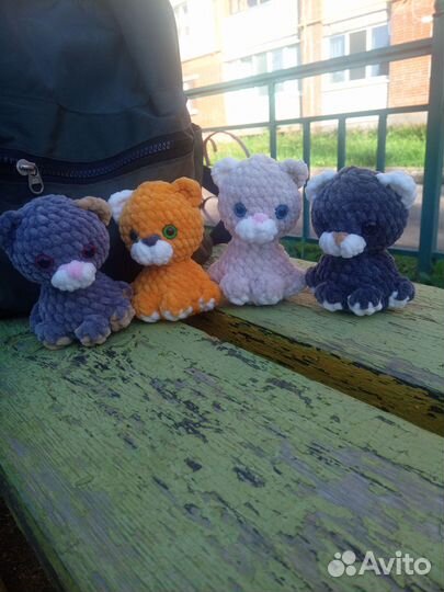 Капибара, котенок, зайка, паук - вязанные игрушки