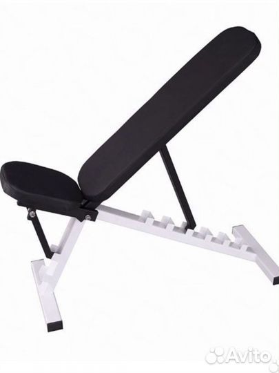 Скамья для жима чёрно-белая новая