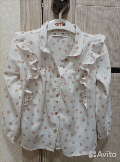 Рубашка zara для девочки
