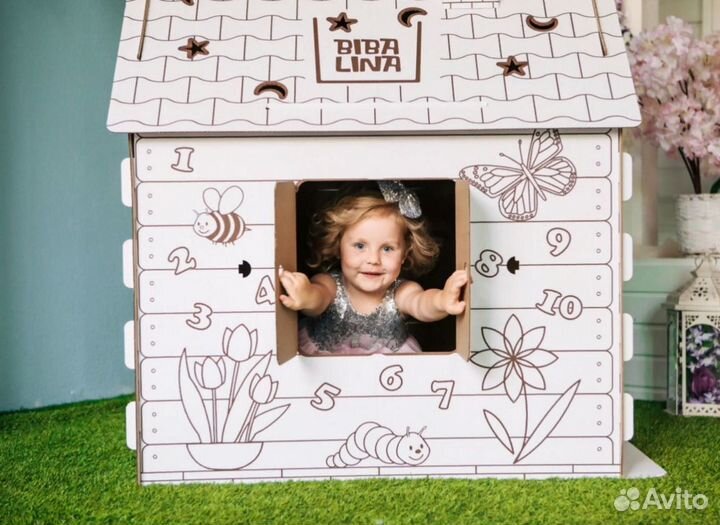 Обучающий домик-раскраска BibaLina