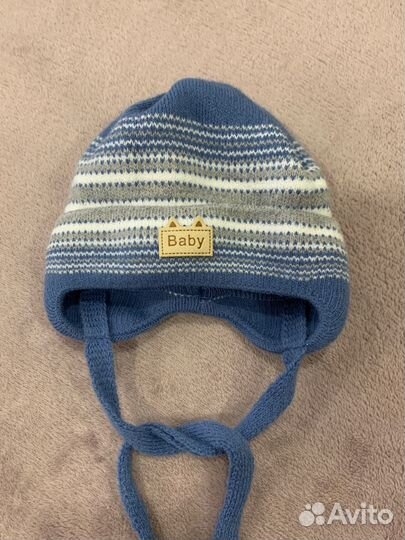 Шапка для новорожденного зима