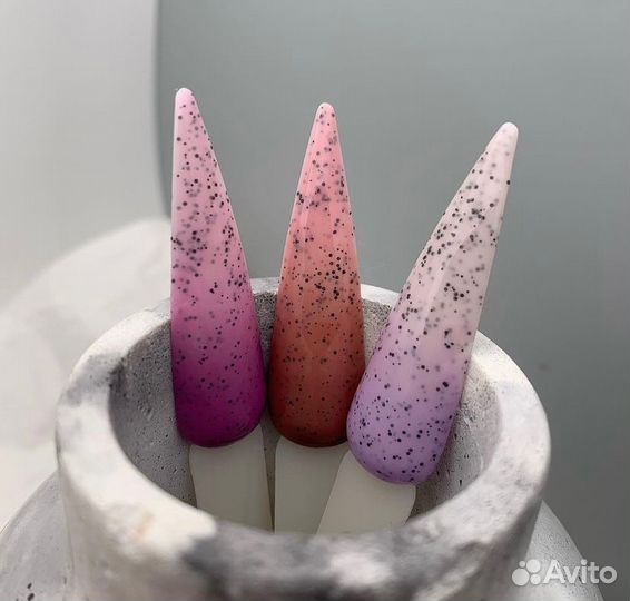 Гель-лаки Gralat с вкраплениями