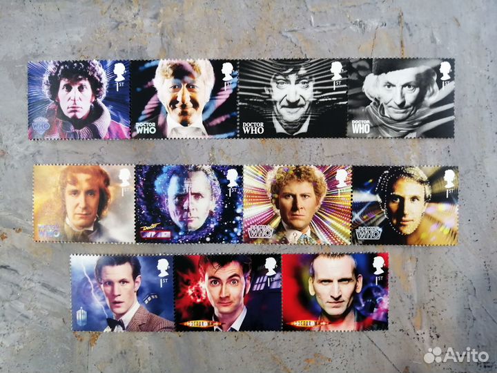 Почтовые марки-наклейки UK USA 2011-2013