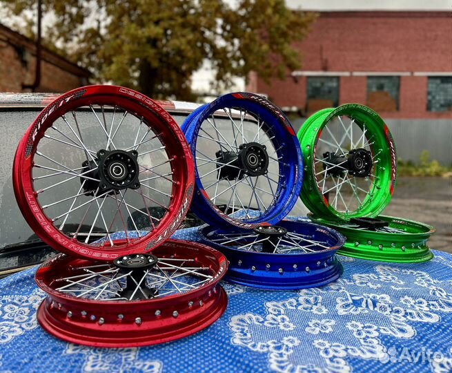 Диски для питбайка ride IT 14/14 алюминиевые