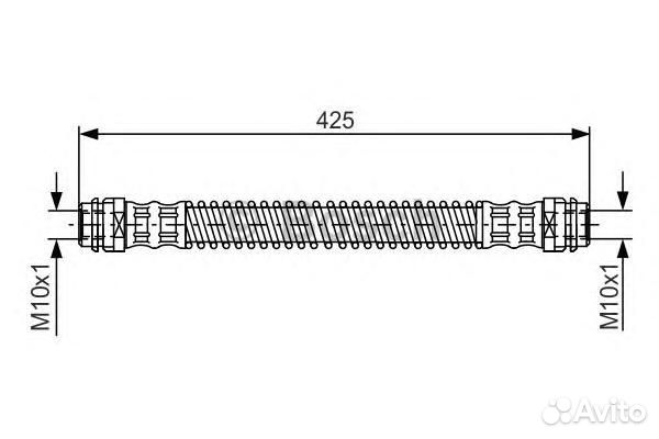 Шланг тормозной зад прав/лев 1987476330 Bosch