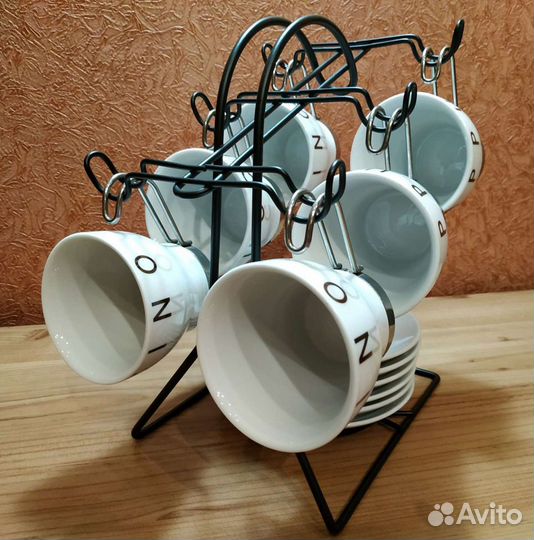 Кофейный сервиз на подставке новый