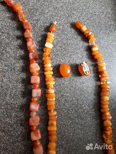 Бусы из натуральных камней времен СССР