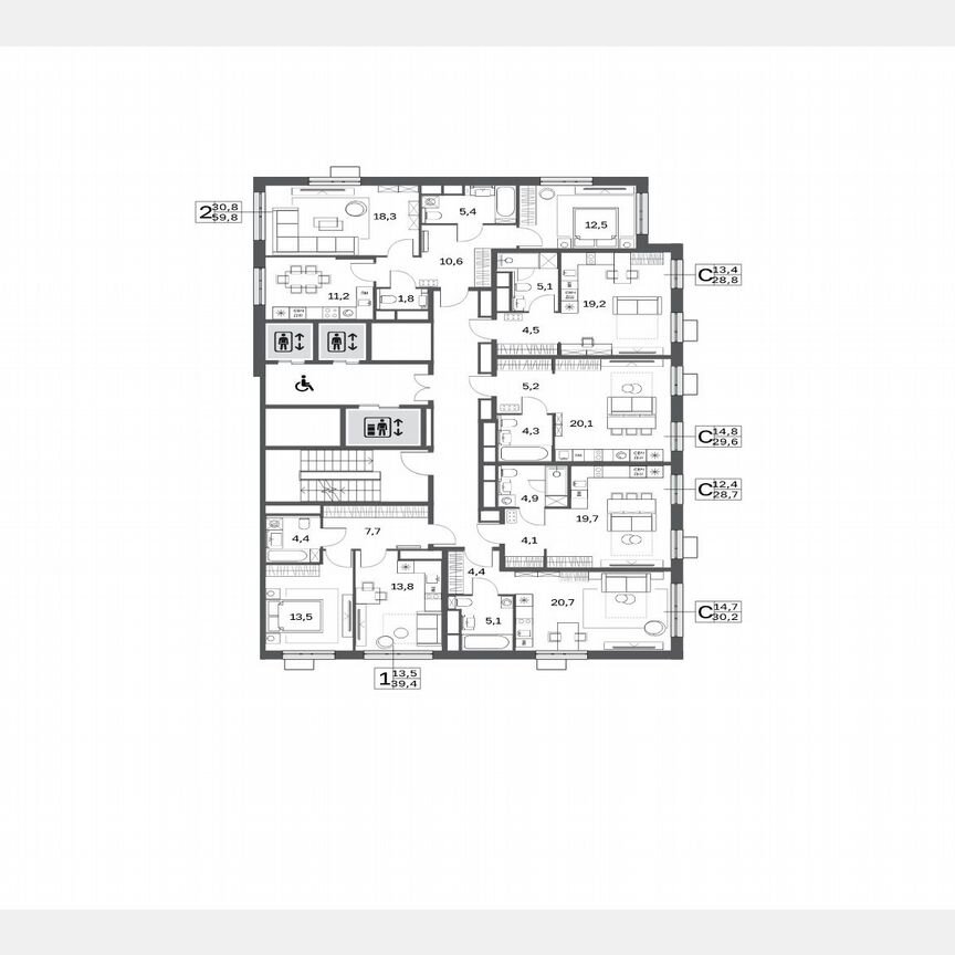 Квартира-студия, 28,7 м², 17/25 эт.