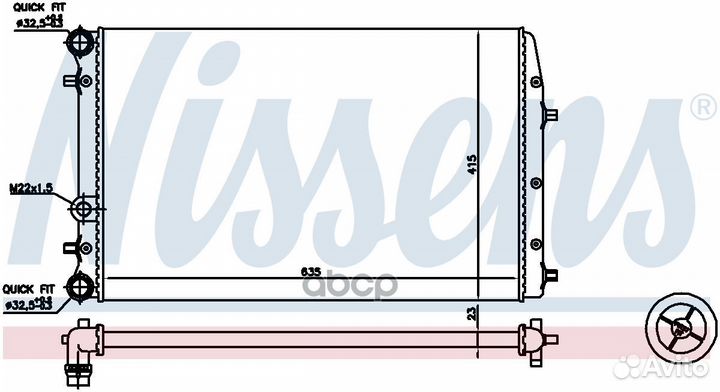 Радиатор Skoda fabia I-II, roomster, Vw polo (9