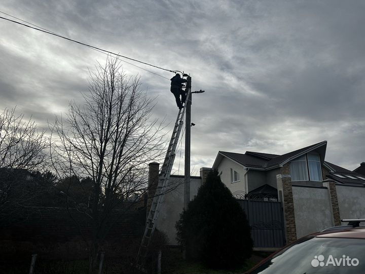 Электрик на столб высотные работы
