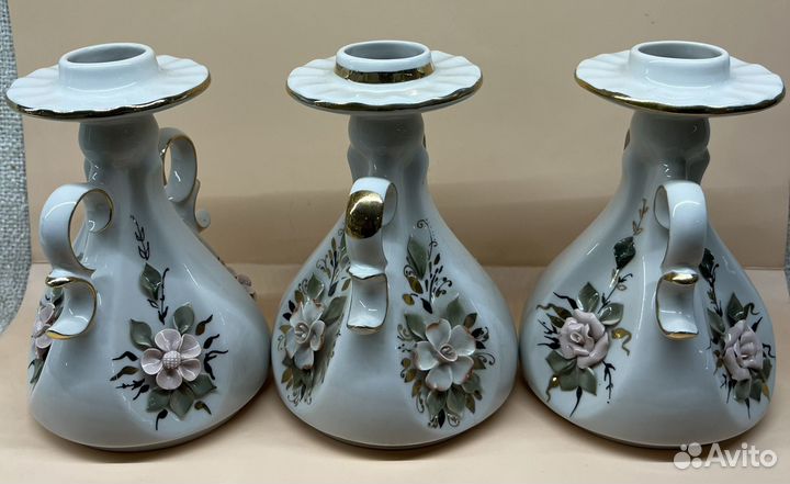 Подсвечник Лепнина Фарфор