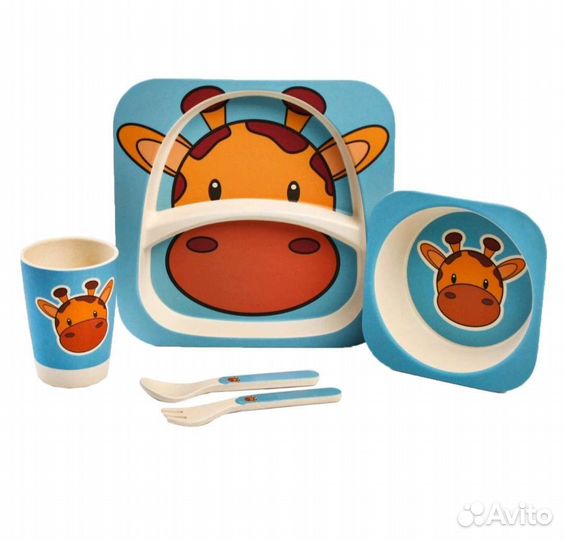 Наборы детской посуды из бамбука