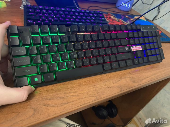 Клавиатура мембранная с подсветкой defender spark