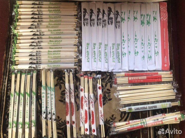 Бамбуковые палочки для еды