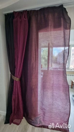 Комплект штор с прихватами