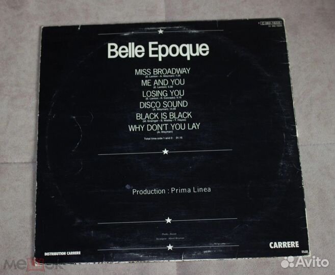 Belle Epoque - Miss Broadway 1977 Scandinavia LP N