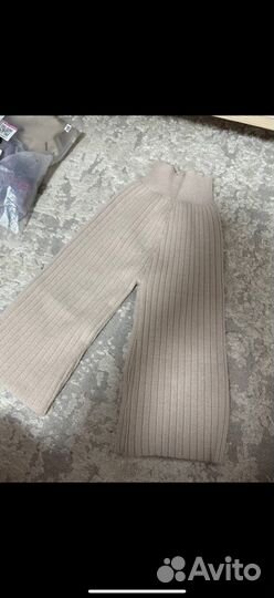 Леггинсы штаны палаццо в рубчик