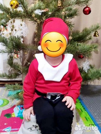 Новогодний костюм для мальчика Санта 98