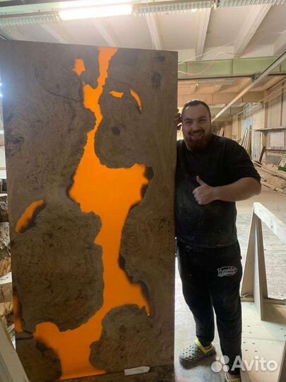 Изделия из эпоксидной смолы и дерева. Слэб. Мебель