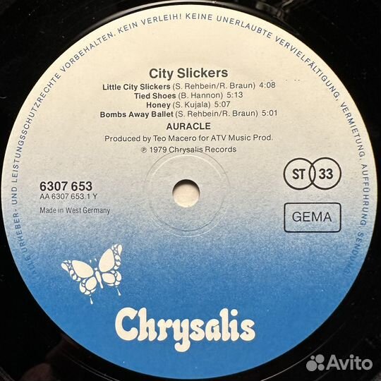 Auracle – City Slickers (Германия 1979г.)
