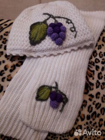 Шапка с шарфом