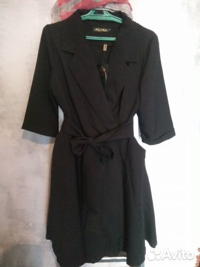 Чёрное платье р.50