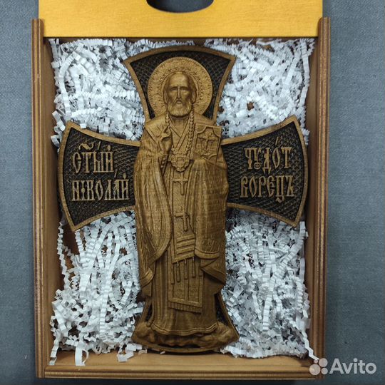 Резная икона-образ 