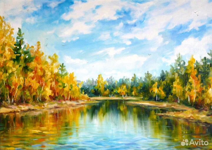 Картина маслом. пейзаж