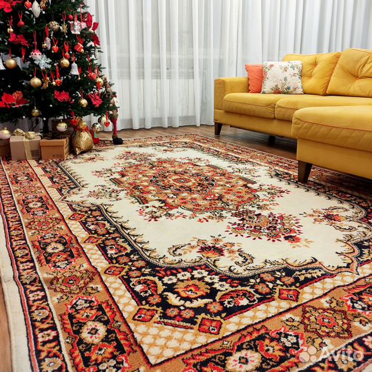 Ковер шерстяной 3х2 мягкий 200х290 СССР палас