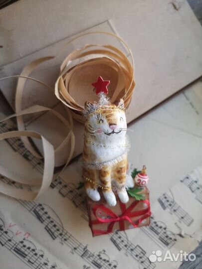 Ватные елочные игрушки 