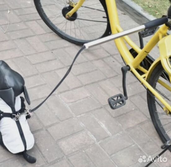 Поводок для собаки на велосипед