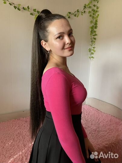 Афро хвост на резинке, накладной съемный хвост