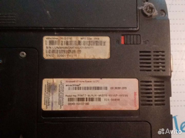 EMachines eM350 series нетбук