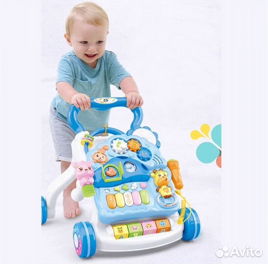 Ходунки игровой центр 2в1 с микрофоном