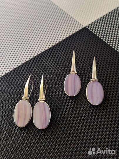 Серьги с агатом
