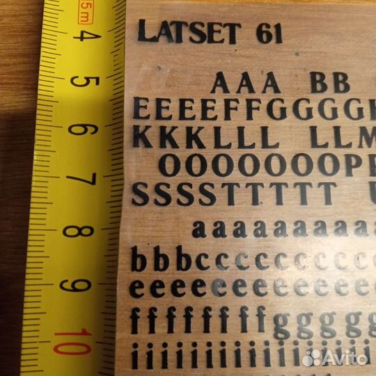 Шрифты переводные, наклейки с алфавитом