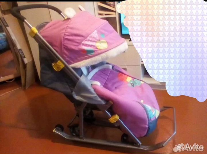 Детские санки коляска ника