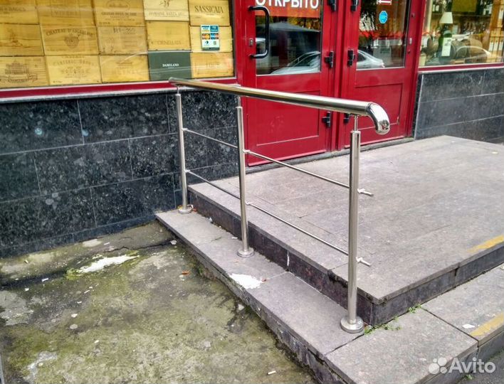 Перила из полированной нержавейки