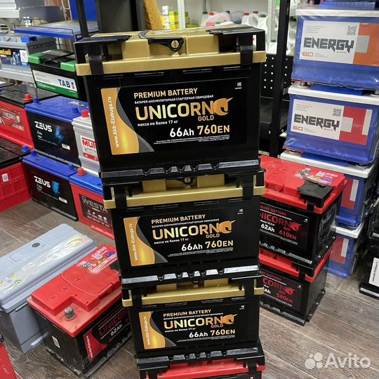 Аккумулятор 66Ah 760En Unicorn мощный пуск