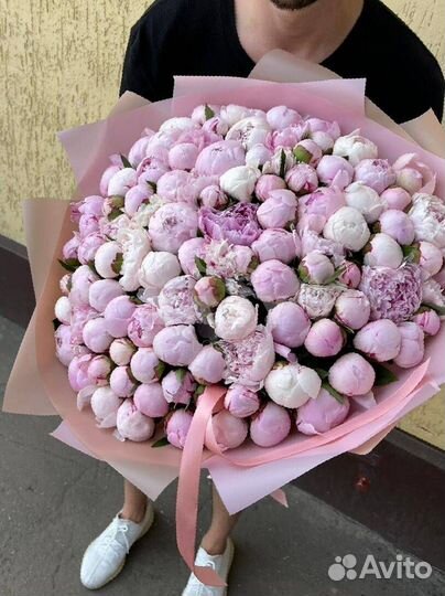 Букет розы 101 51 пионы круглосуточно 24 7