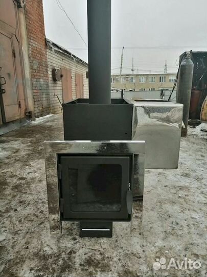 Банная печь Эконом 0.6 м тол 10мм с выносом под то
