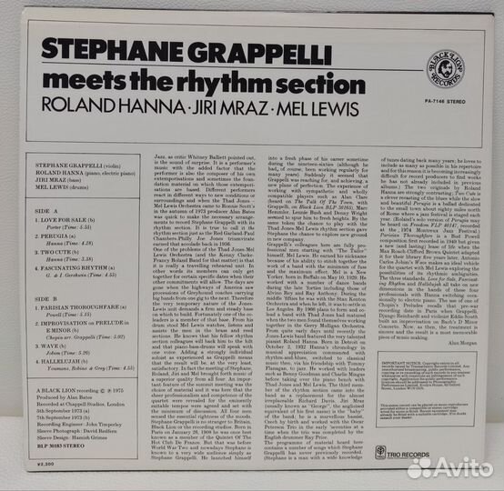 Stephane Grappelli - Meets The Rhythm Section