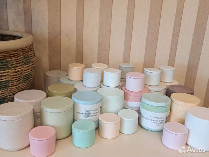 Арома свечи в гипсовых формах