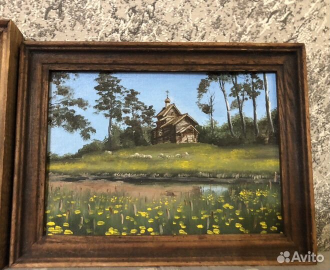 Картины масло миниатюра Бессольцев Миронов